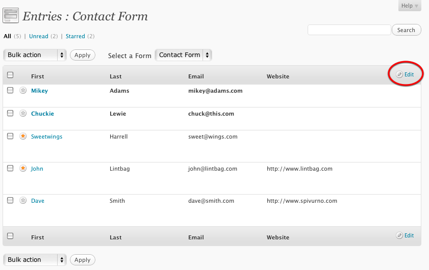 Feature Highlight Entry List Customizer Gravity Forms