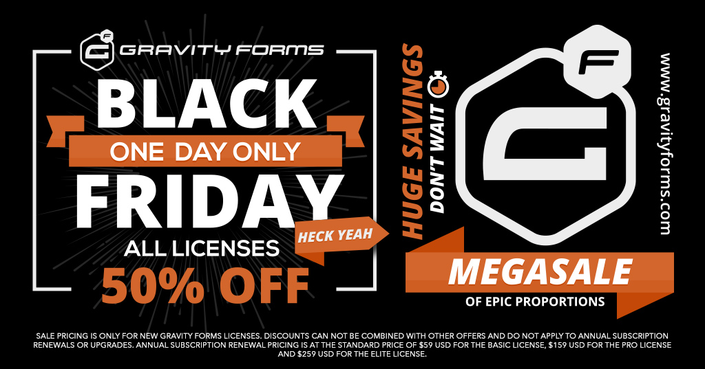 Gravity Forms Black Friday Deal