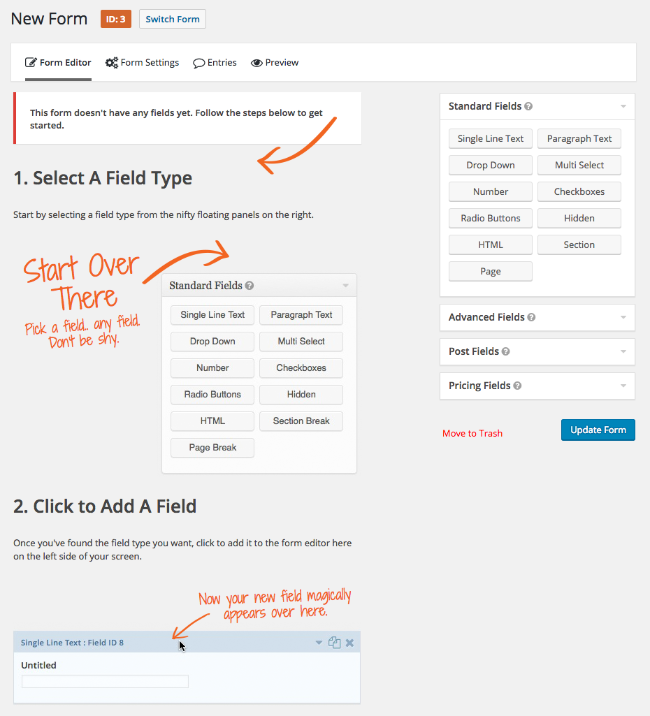 WordPress form design