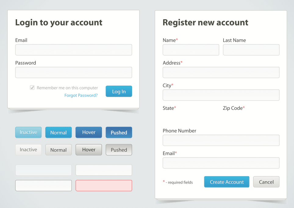 Registration forms