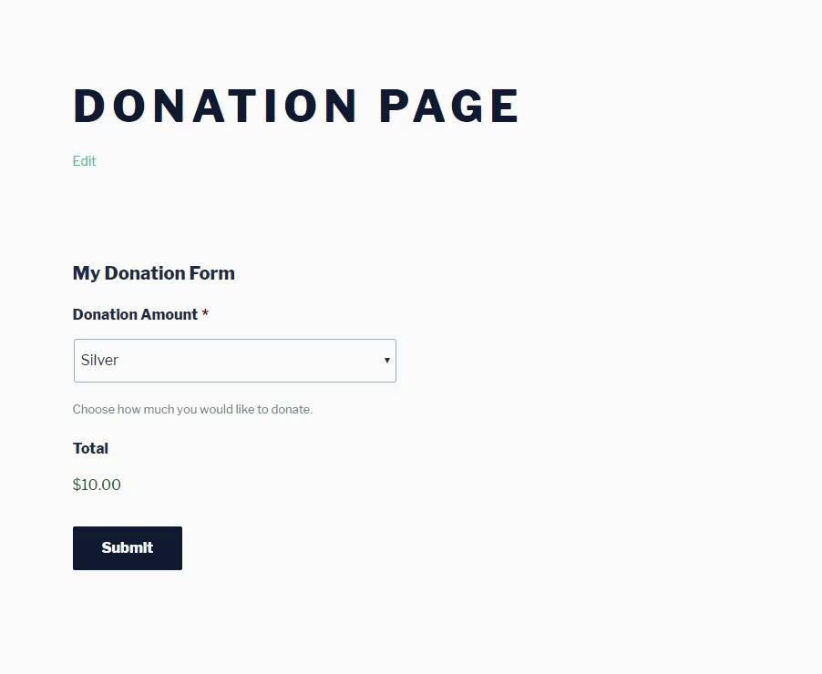 Online donations