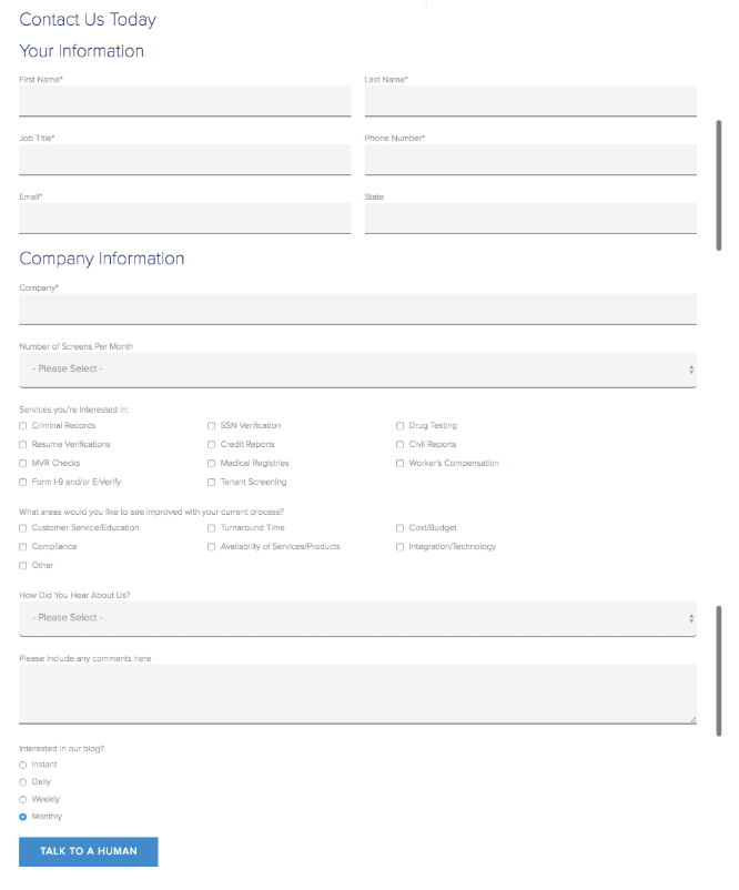 Contact forms