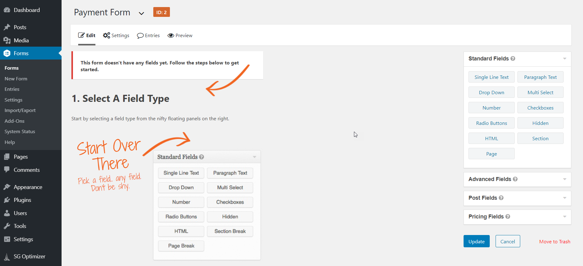 Gravity Forms - Form Editor
