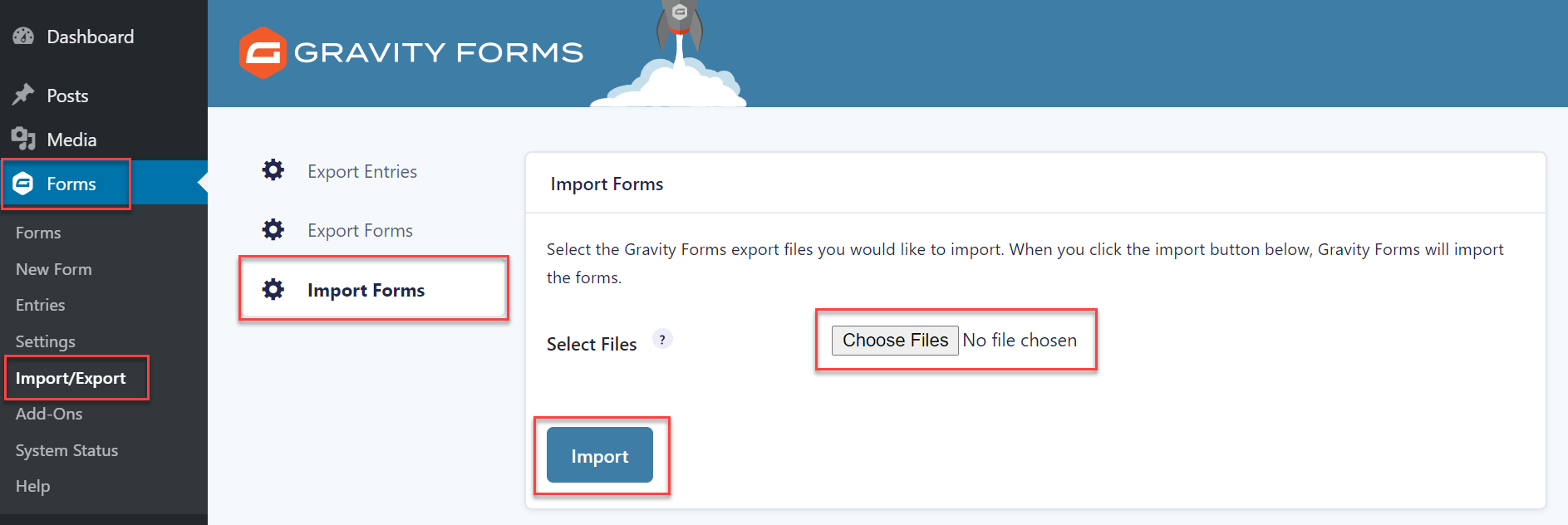 Import Forms