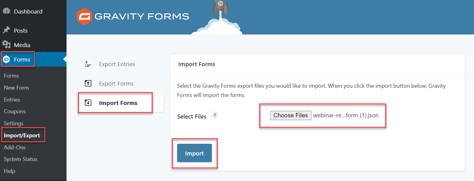 Import Form Template