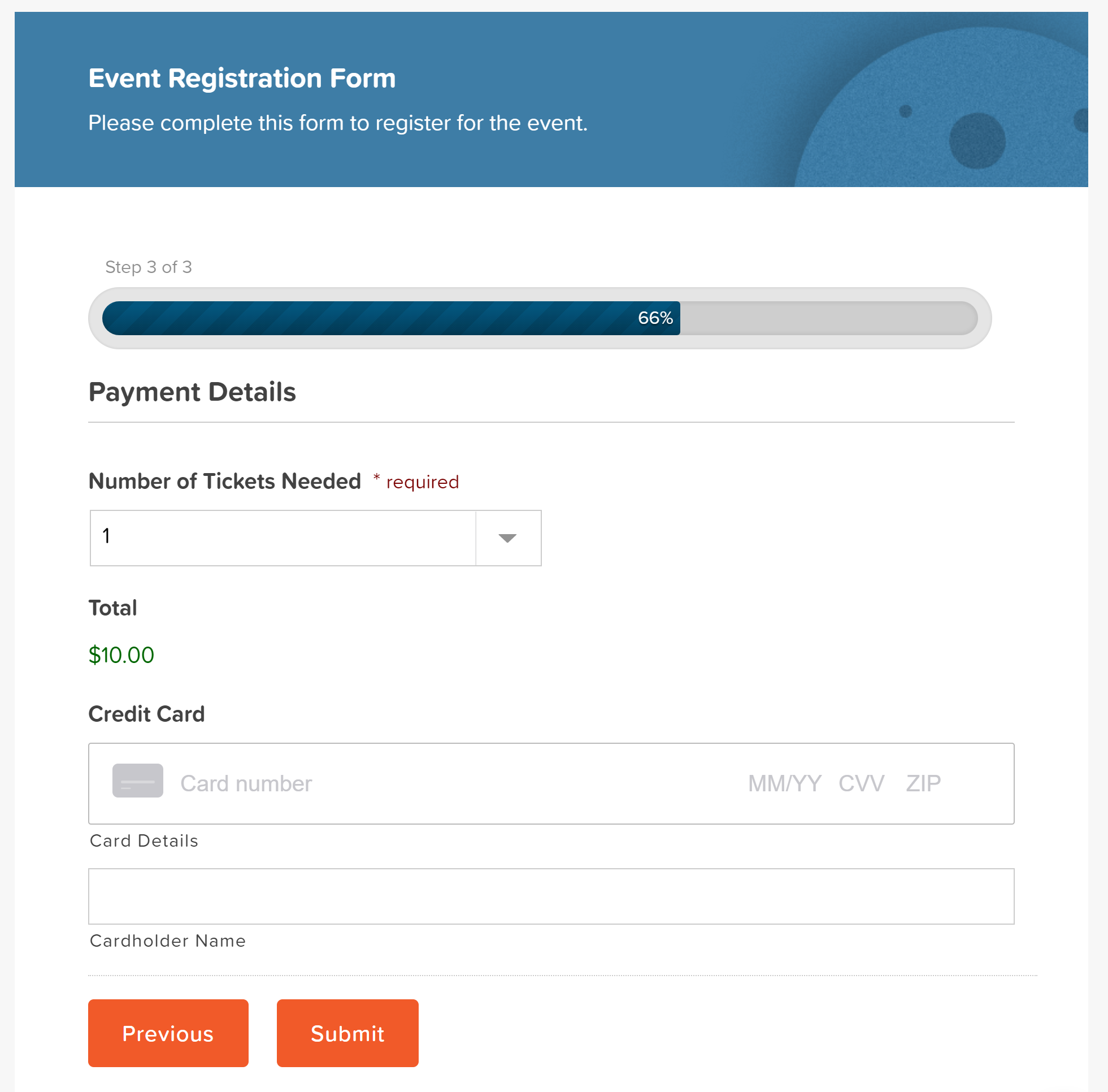 Event Registration Form