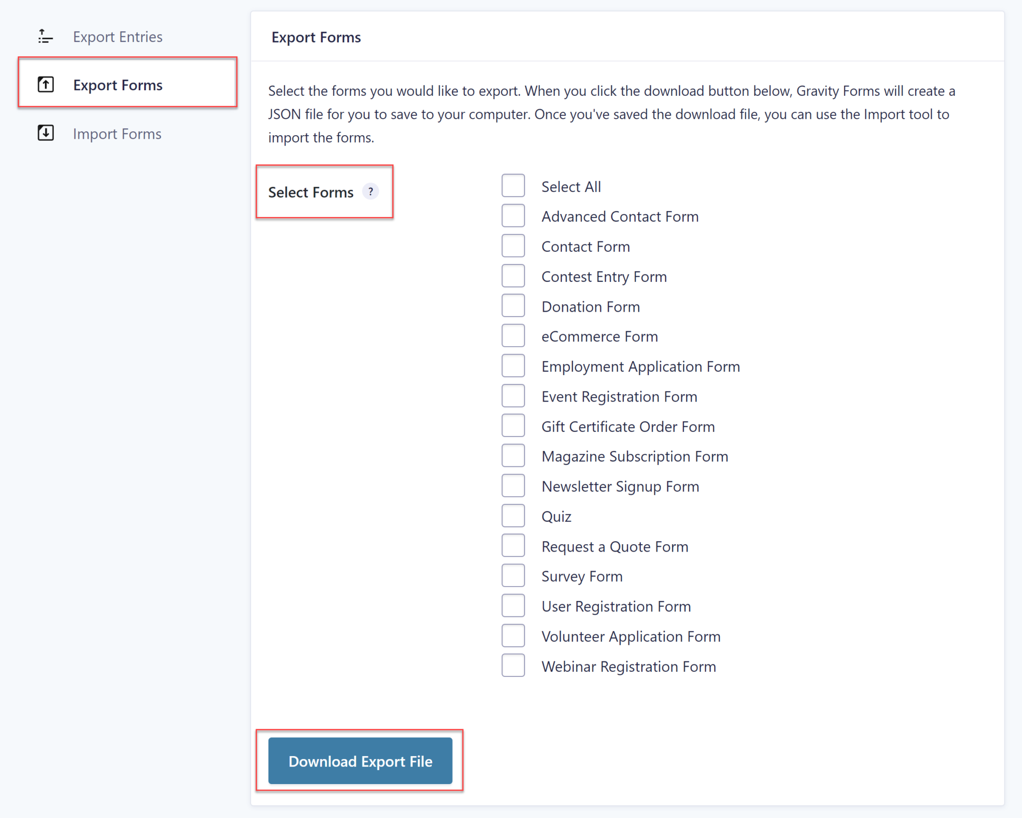 Importing & Exporting Forms With Gravity Forms