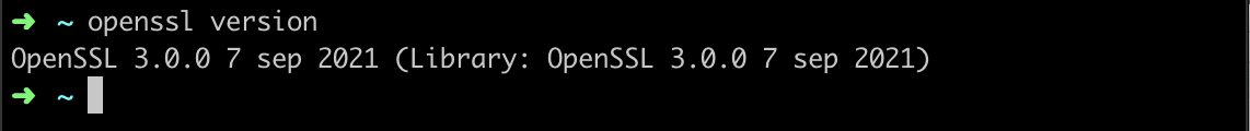 OpenSSL version