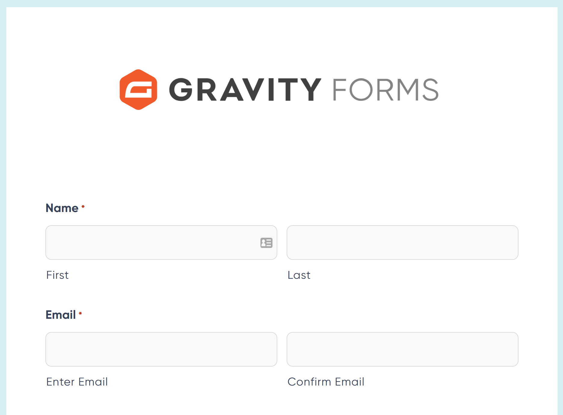 Gravity Forms Logo Contact Form