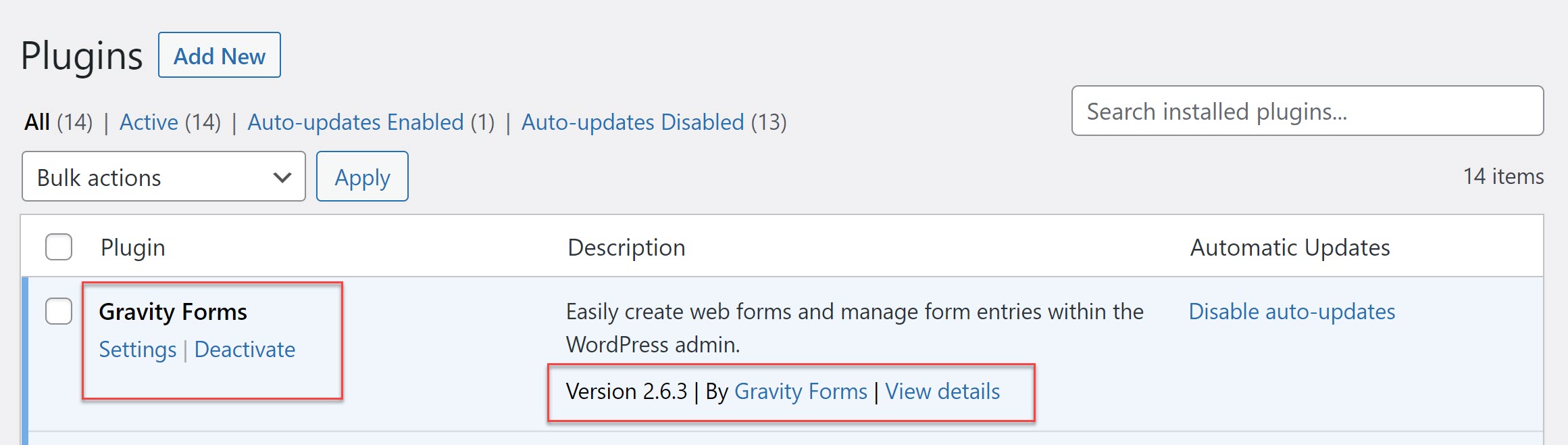 Gravity Forms 2.6.3 Install
