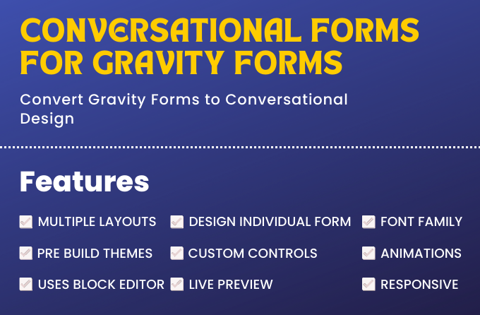 Conversational Forms for Gravity Forms