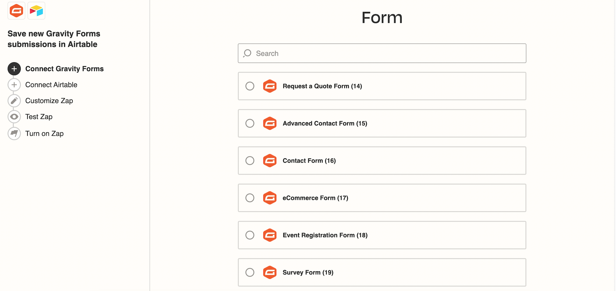 Choosing a form