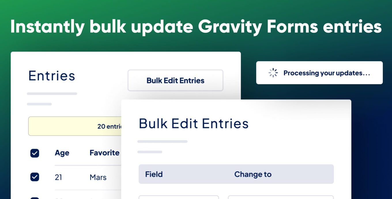 GravityActions: Bulk update Gravity Forms entries
