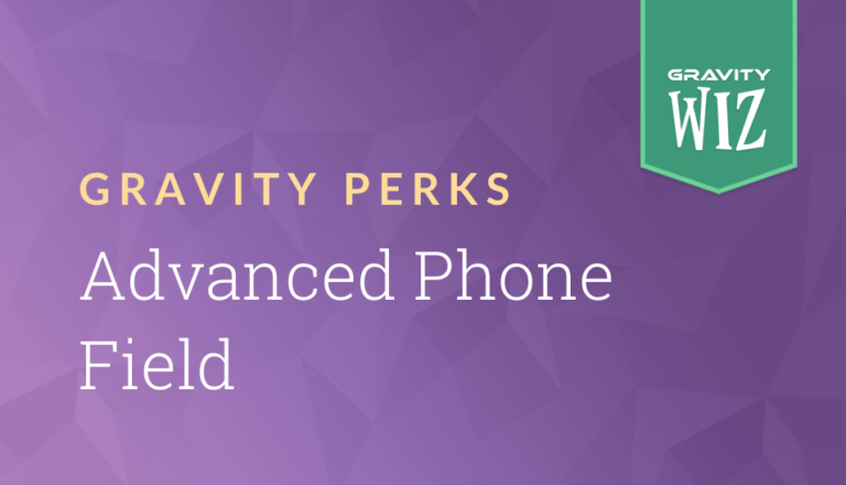 Advanced Phone Field