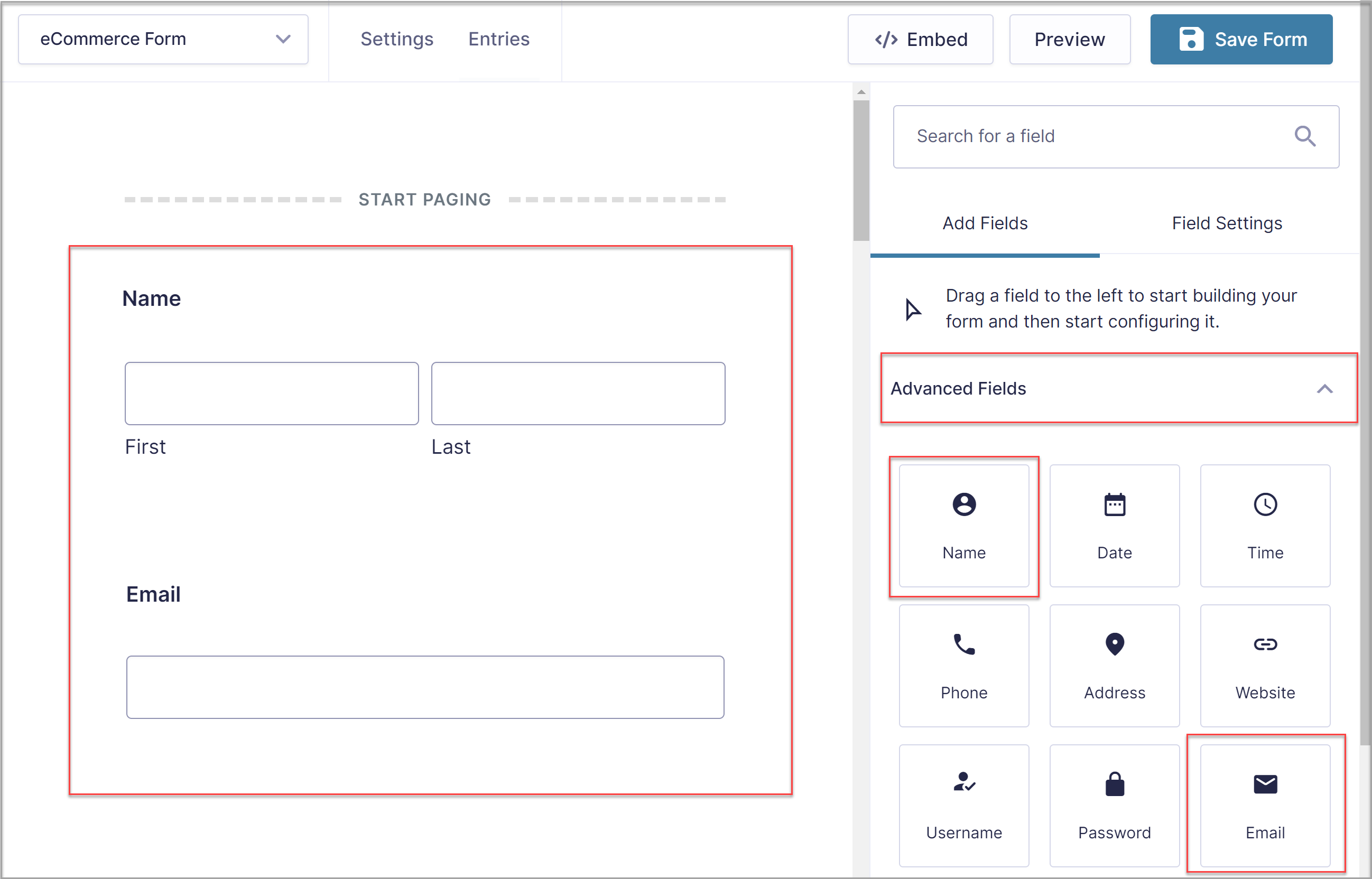 Ecommerce Form Omnisend