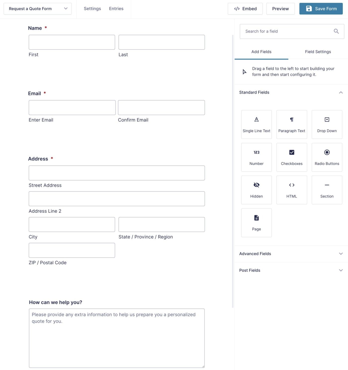 Set up form to send to Pipedrive