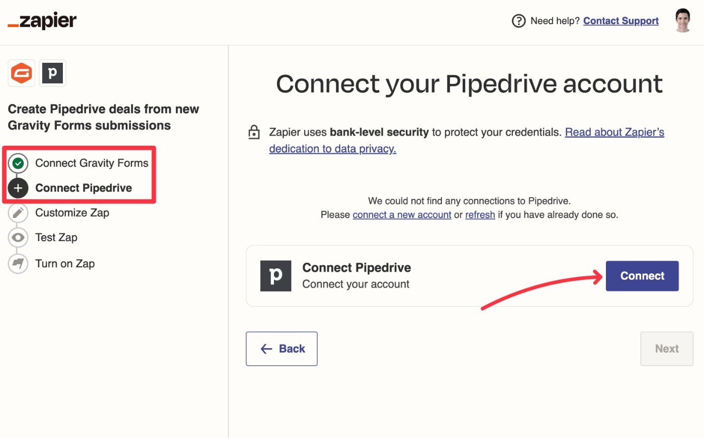 Connect Zapier to Pipedrive