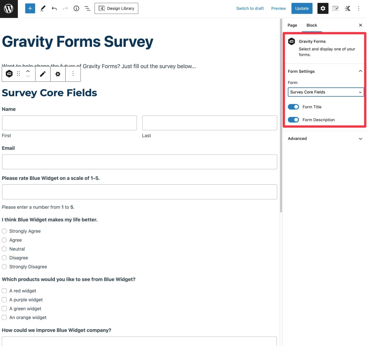 How to create a survey in WordPress by embedding your form with a block