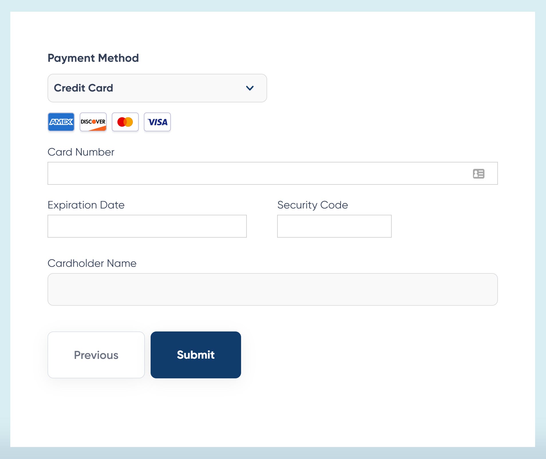 Payment Form Business