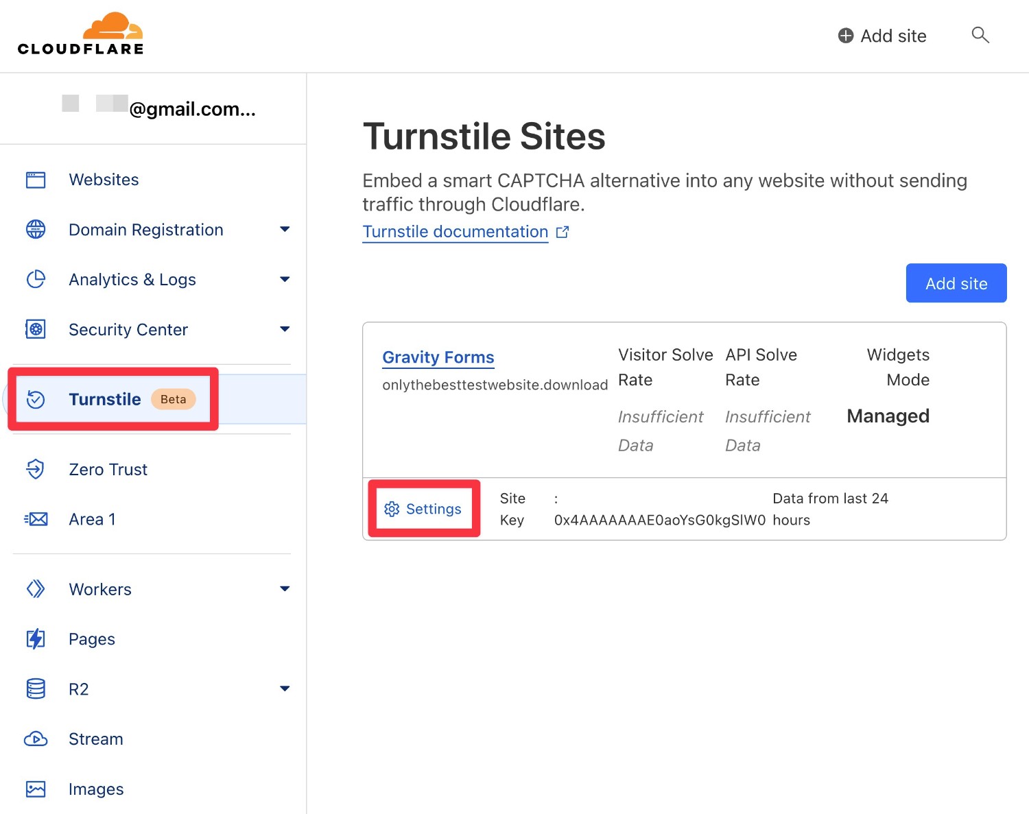 How to edit Cloudflare Turnstile site