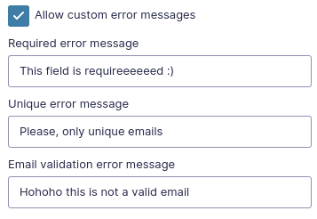 Custom Error Messages for Gravity Forms