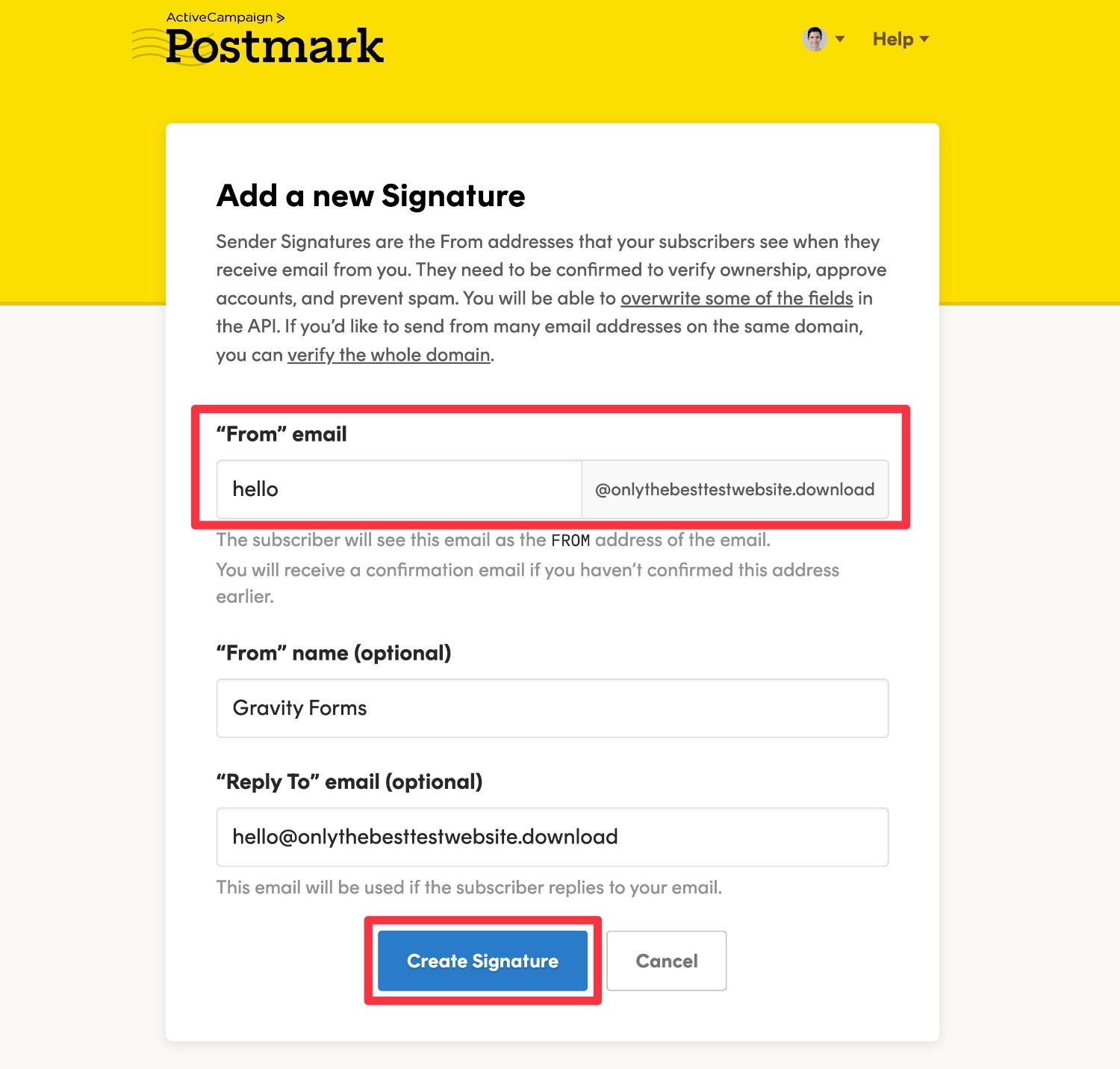 How to add a new signature