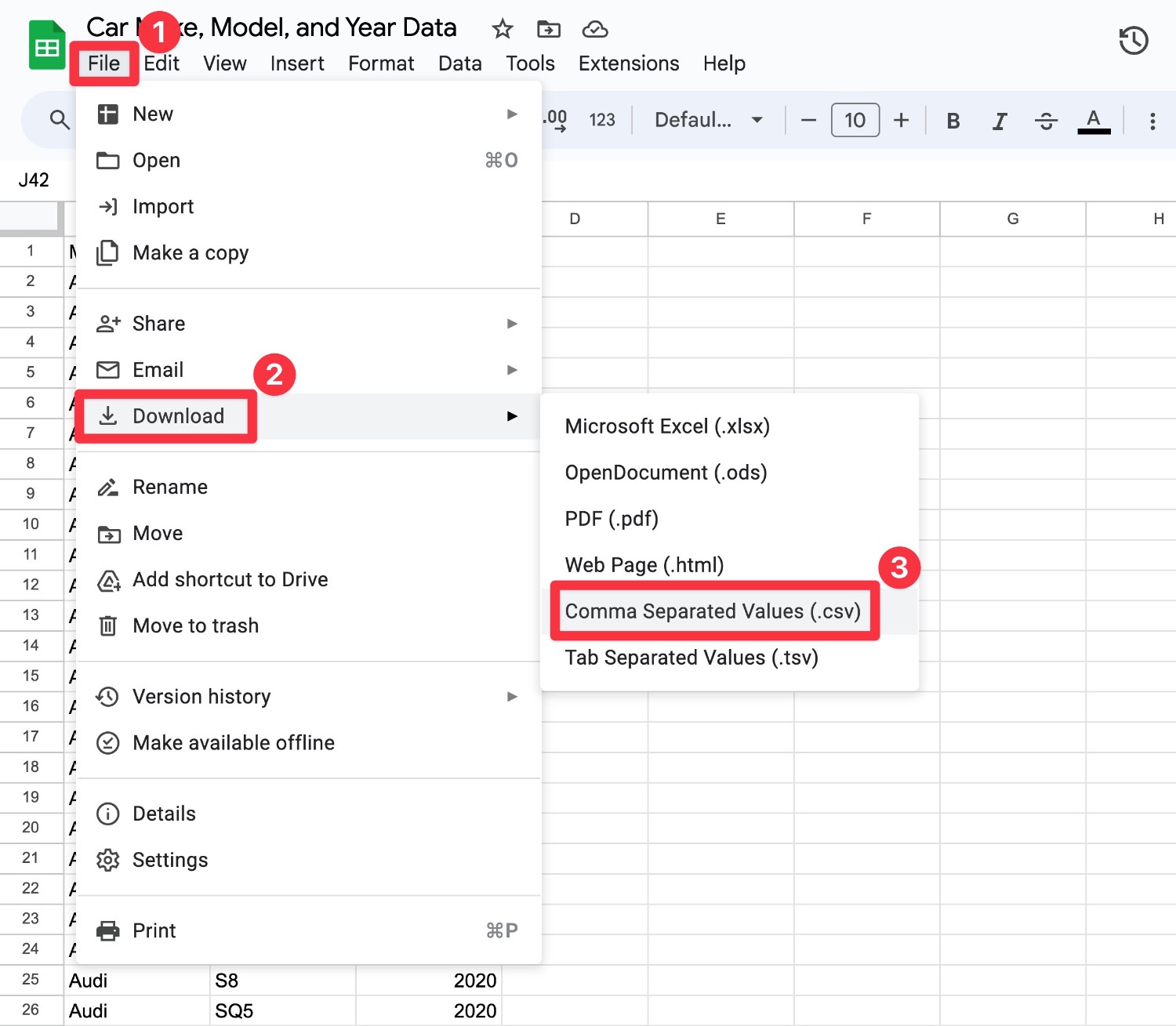 Download CSV file