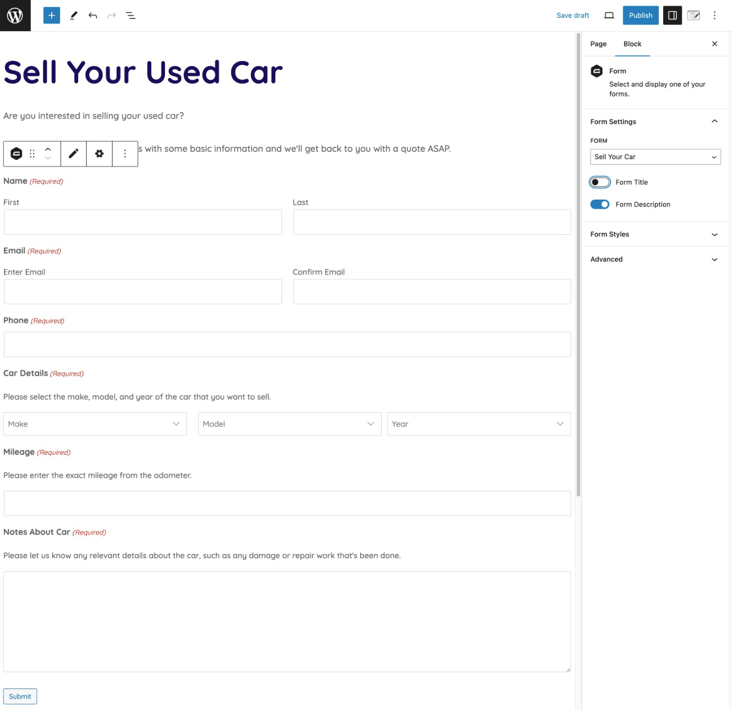 How to embed Gravity Forms Chained selects forms