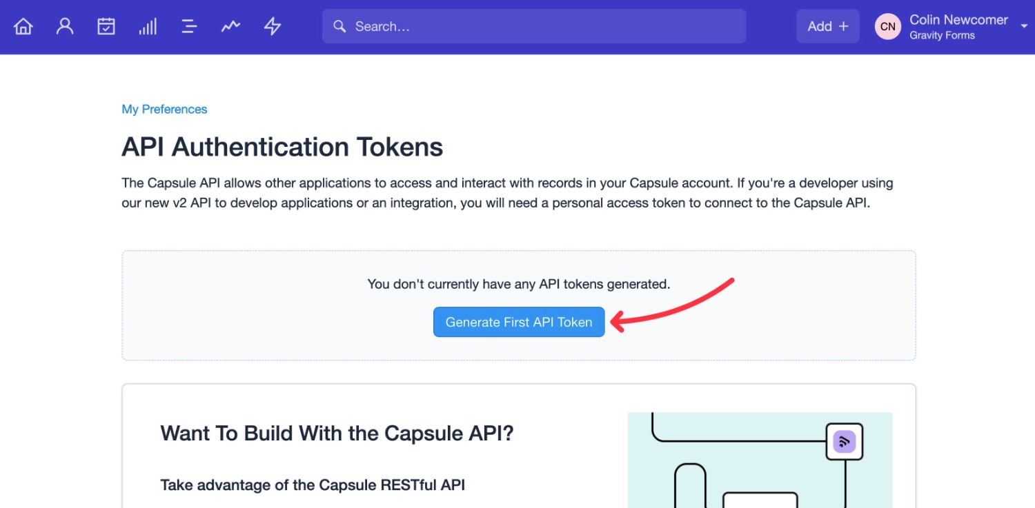 Create Capsule access token