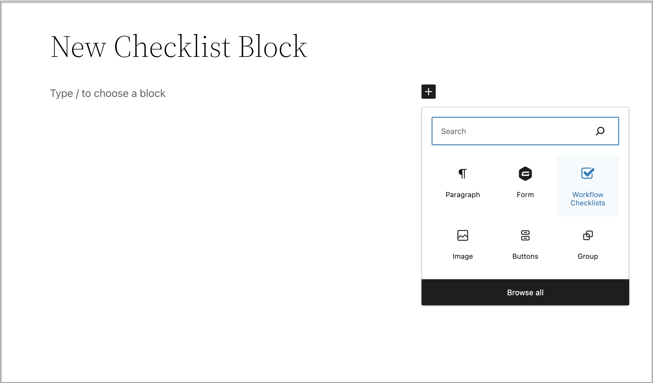 Checklists Extension