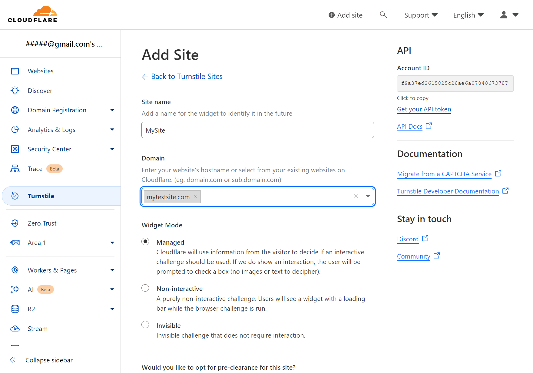 Add Site Settings Page