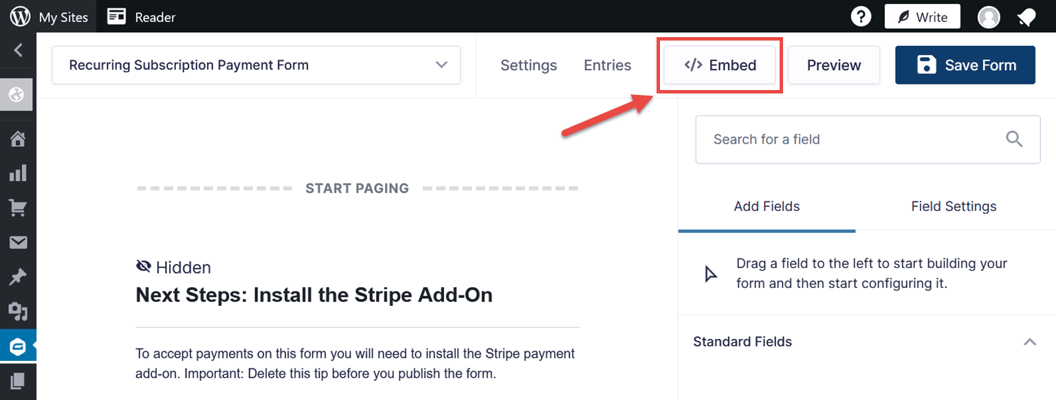 Recurring-Payments-Embed-Form-Button