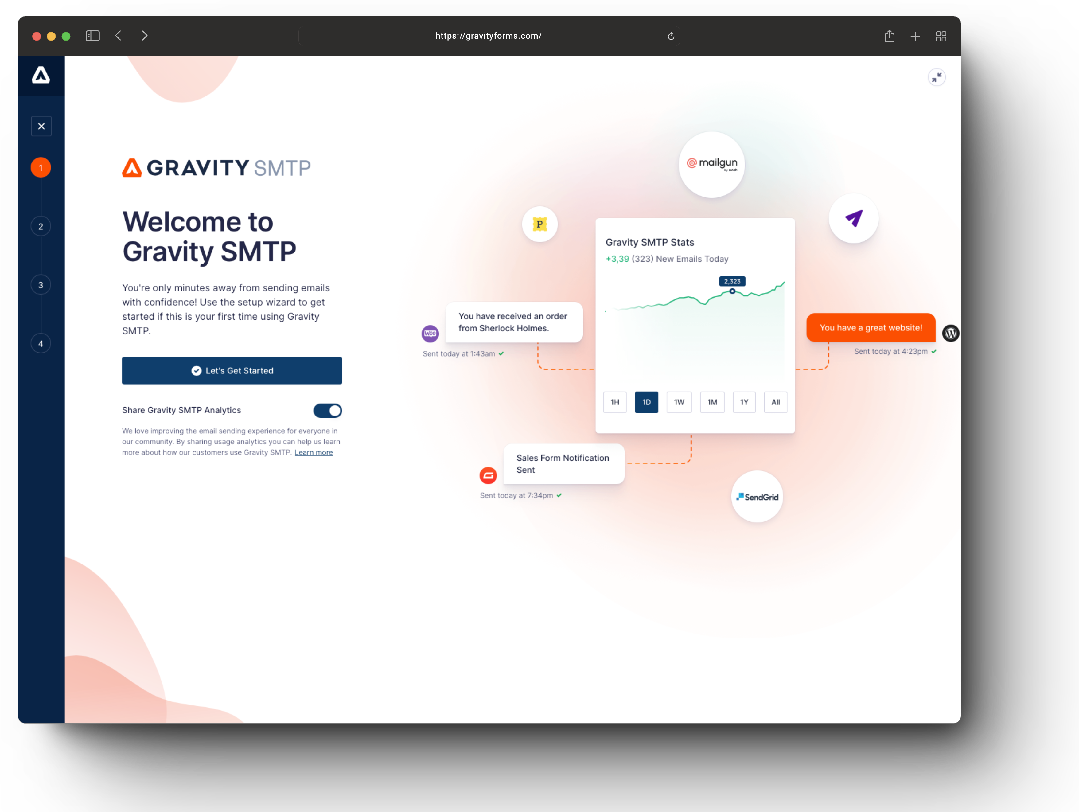Gravity SMTP Setup 1