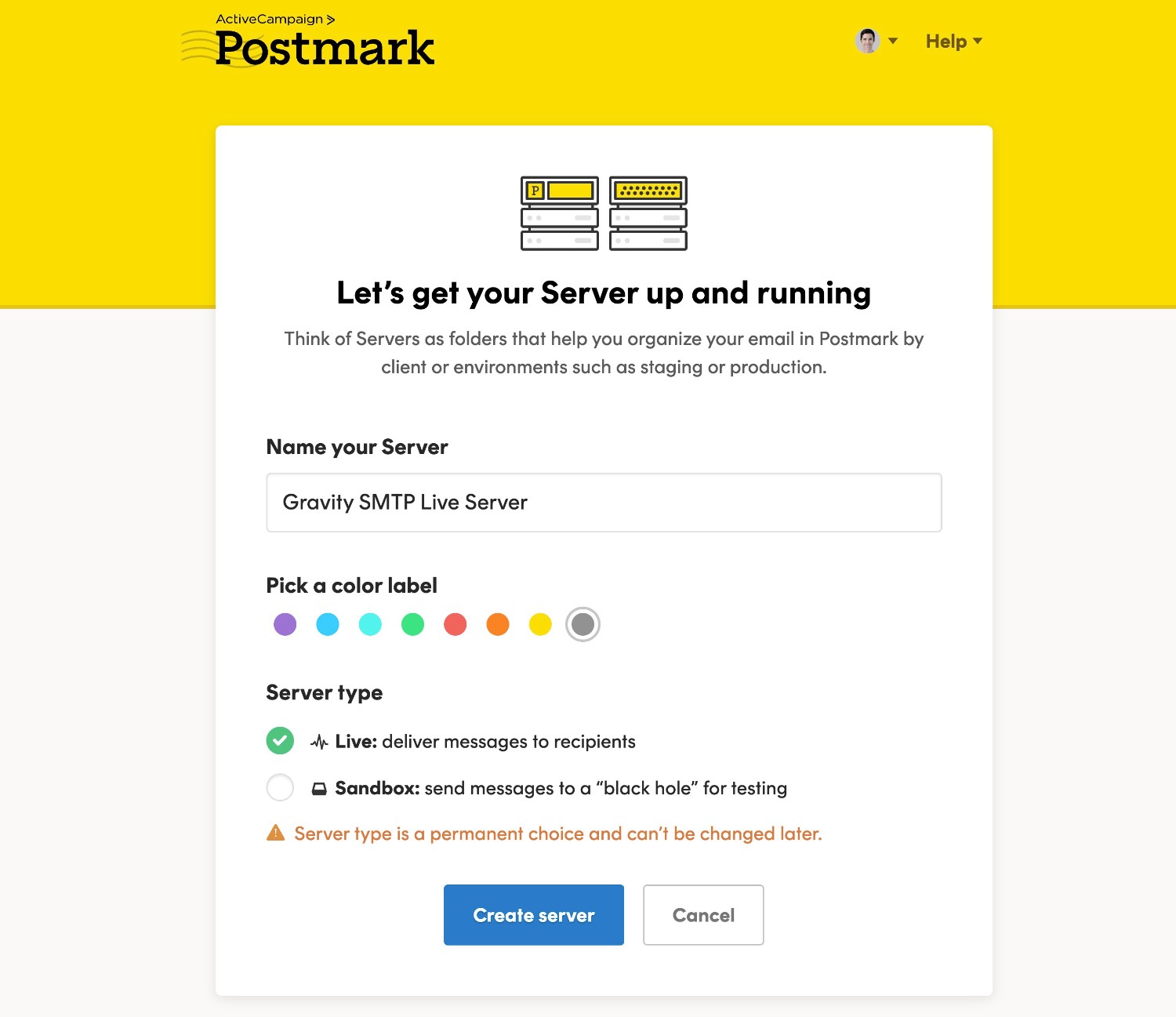 Configure Postmark server