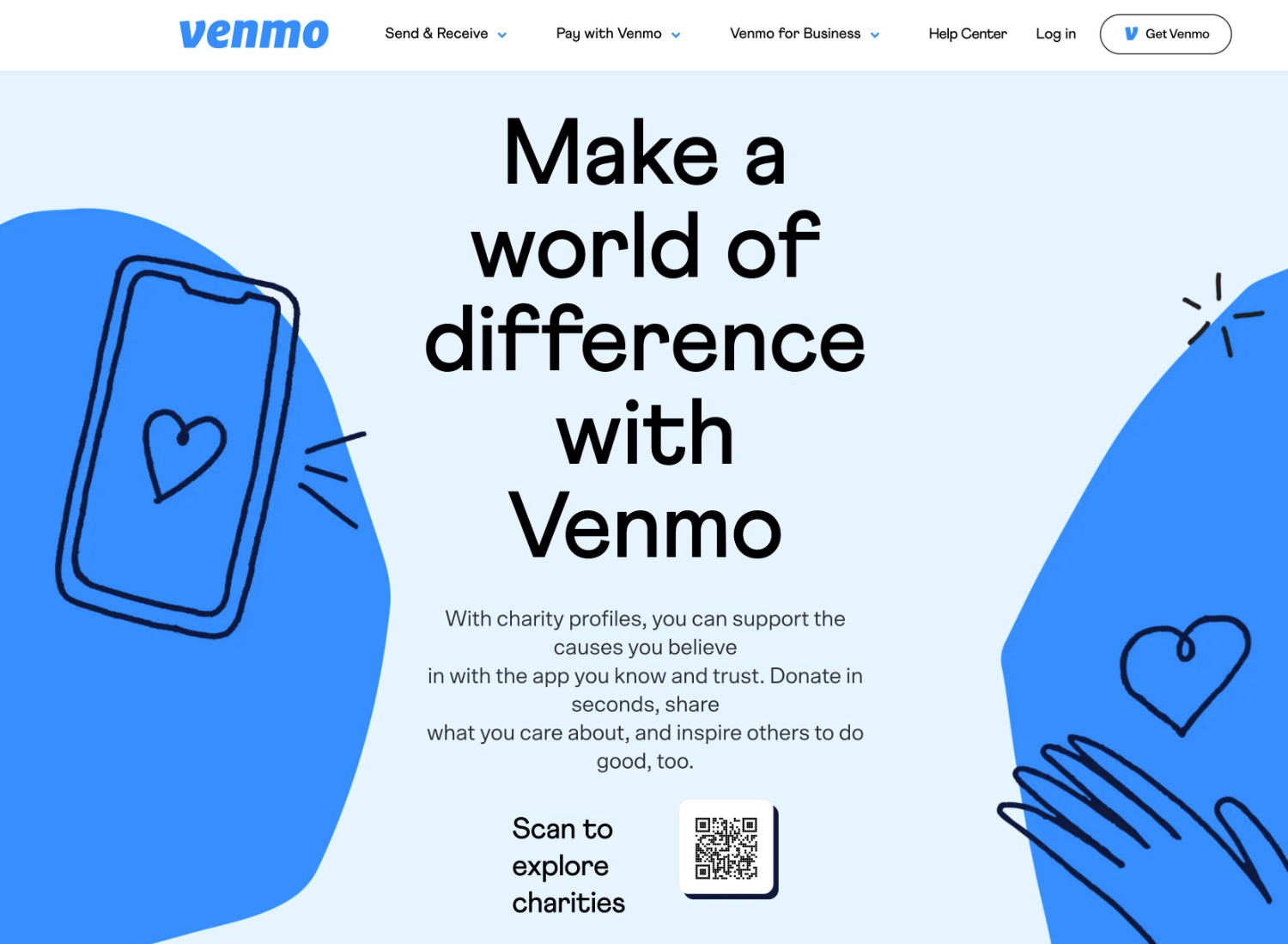 Venmo for Nonprofits charity profiles