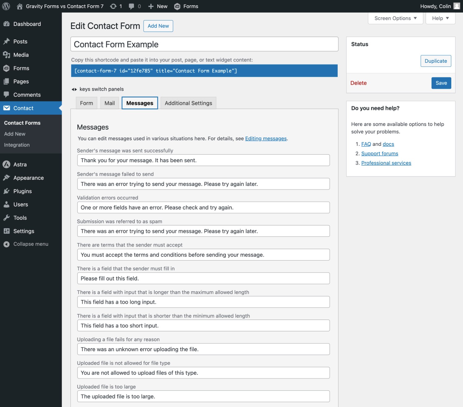 Contact Form 7 label customization