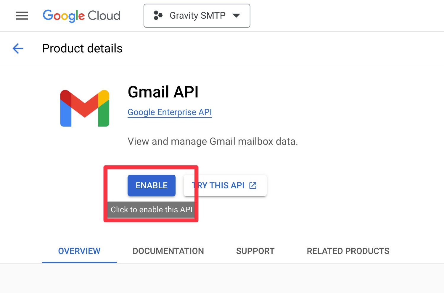 Enable the Gmail API