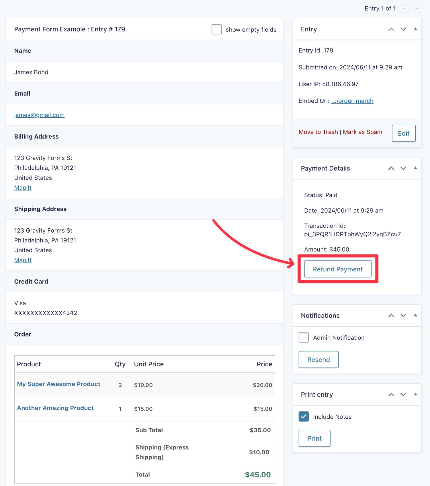 Managing individual payments in WordPress