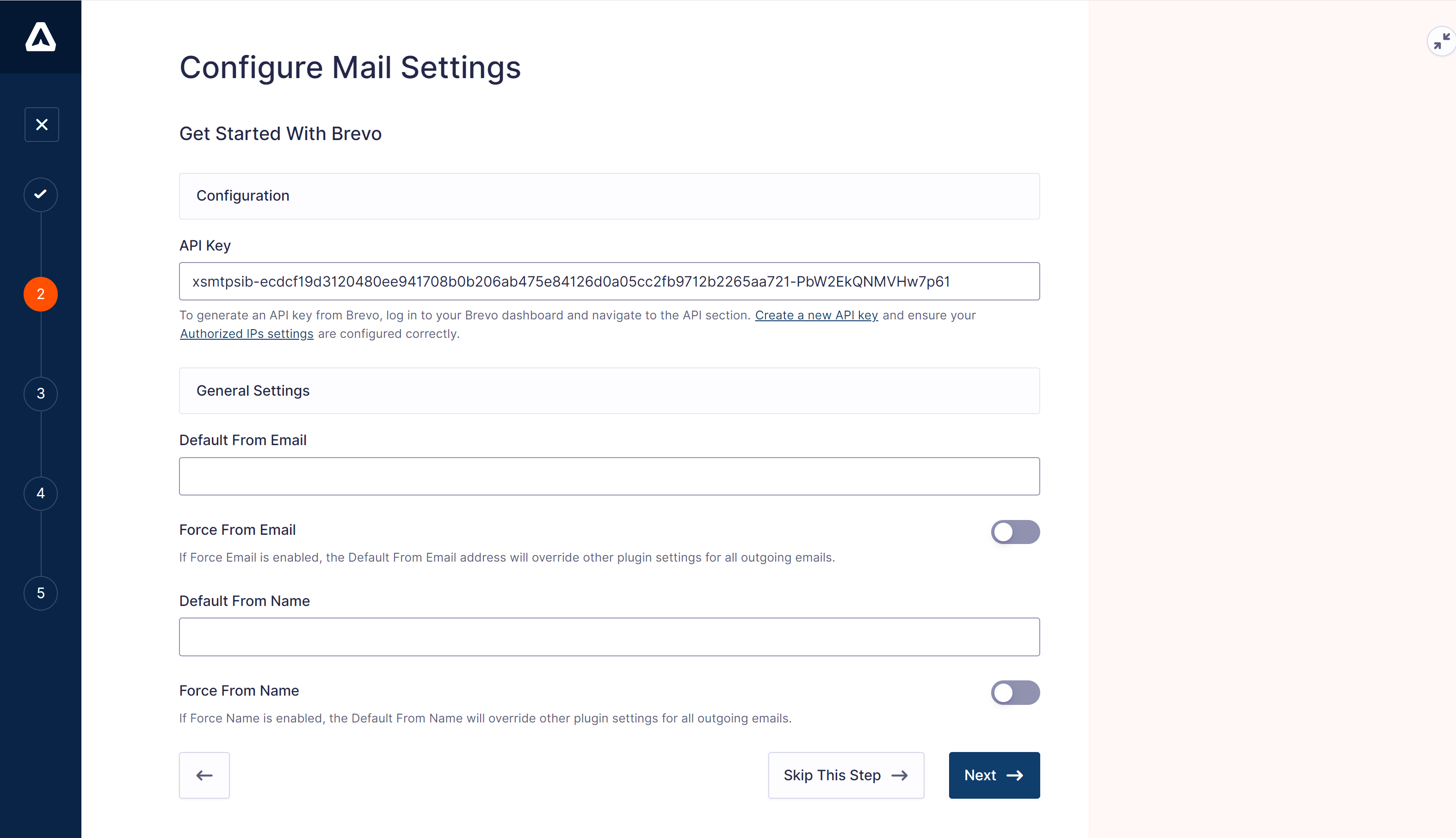 Configure SMTP Settings