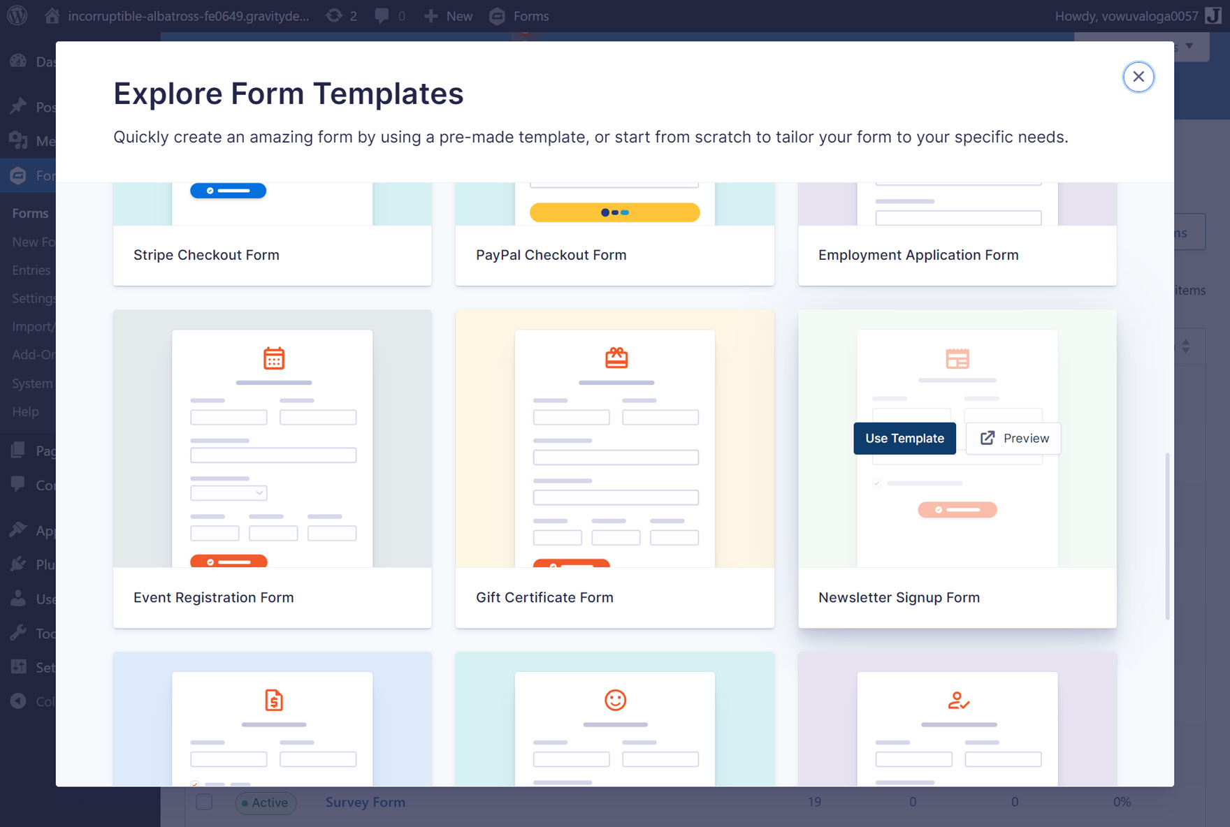 Form Template Library