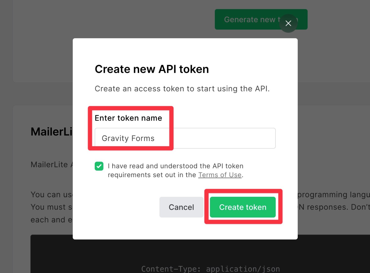 Configure your API token