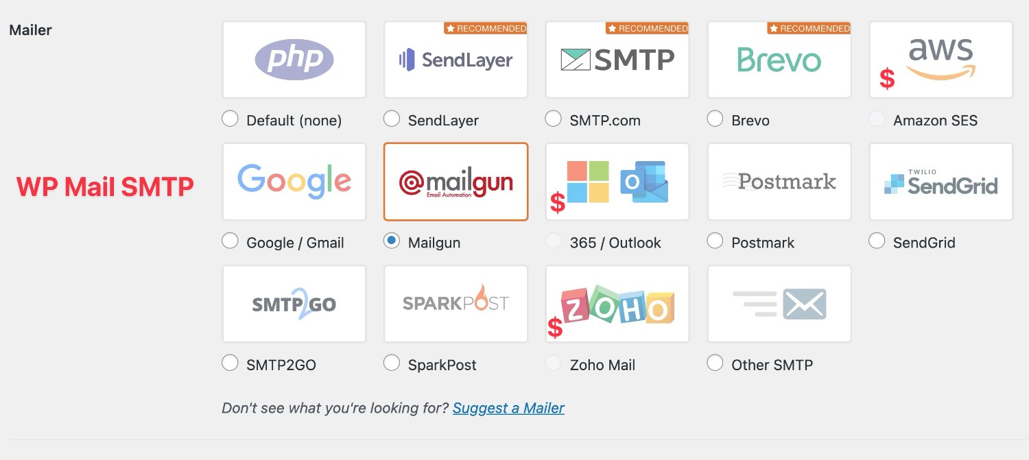 WP Mail SMTP integrations list