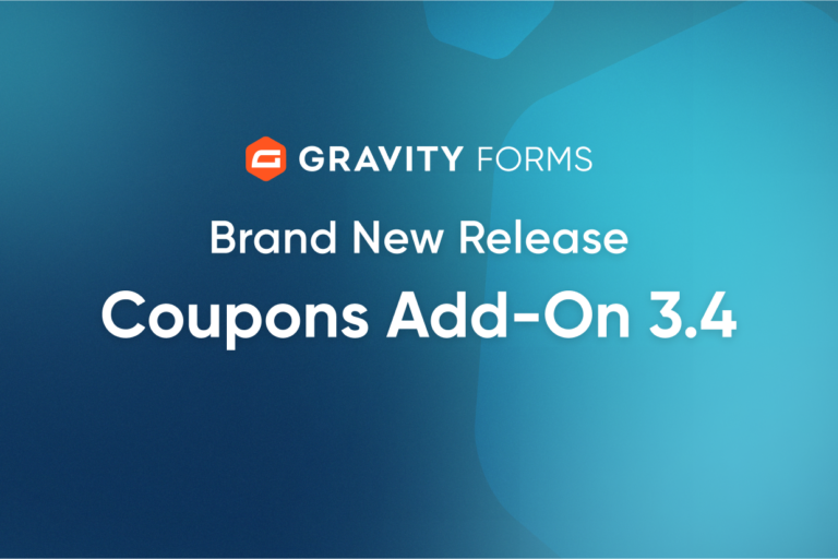 Brand New Release Coupons AddOn 3.4 Gravity Forms