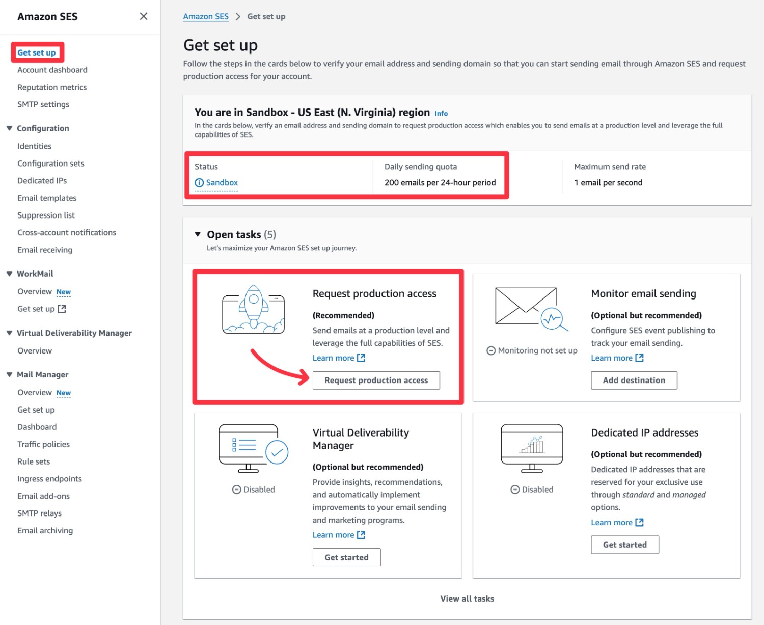 Enable production access