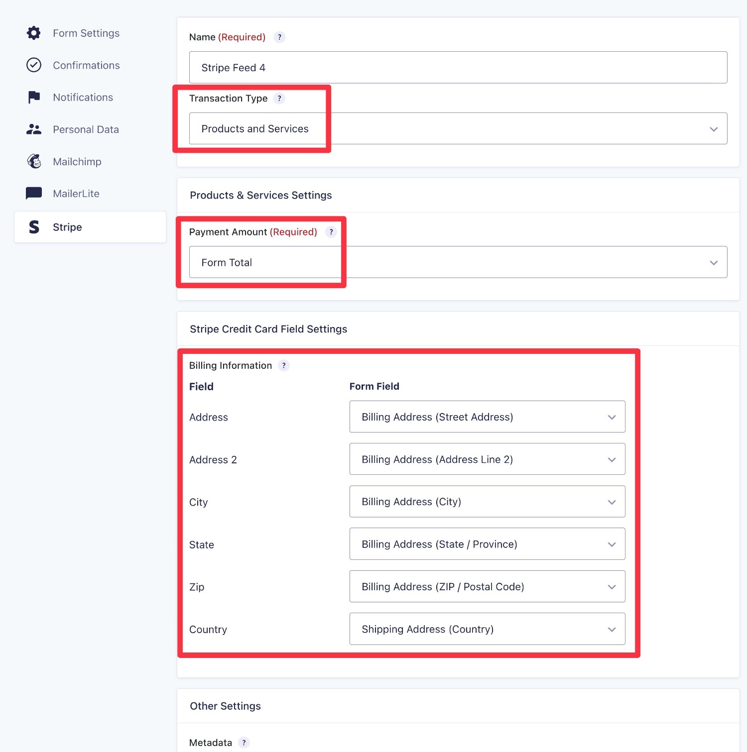 Set up your Stripe feed