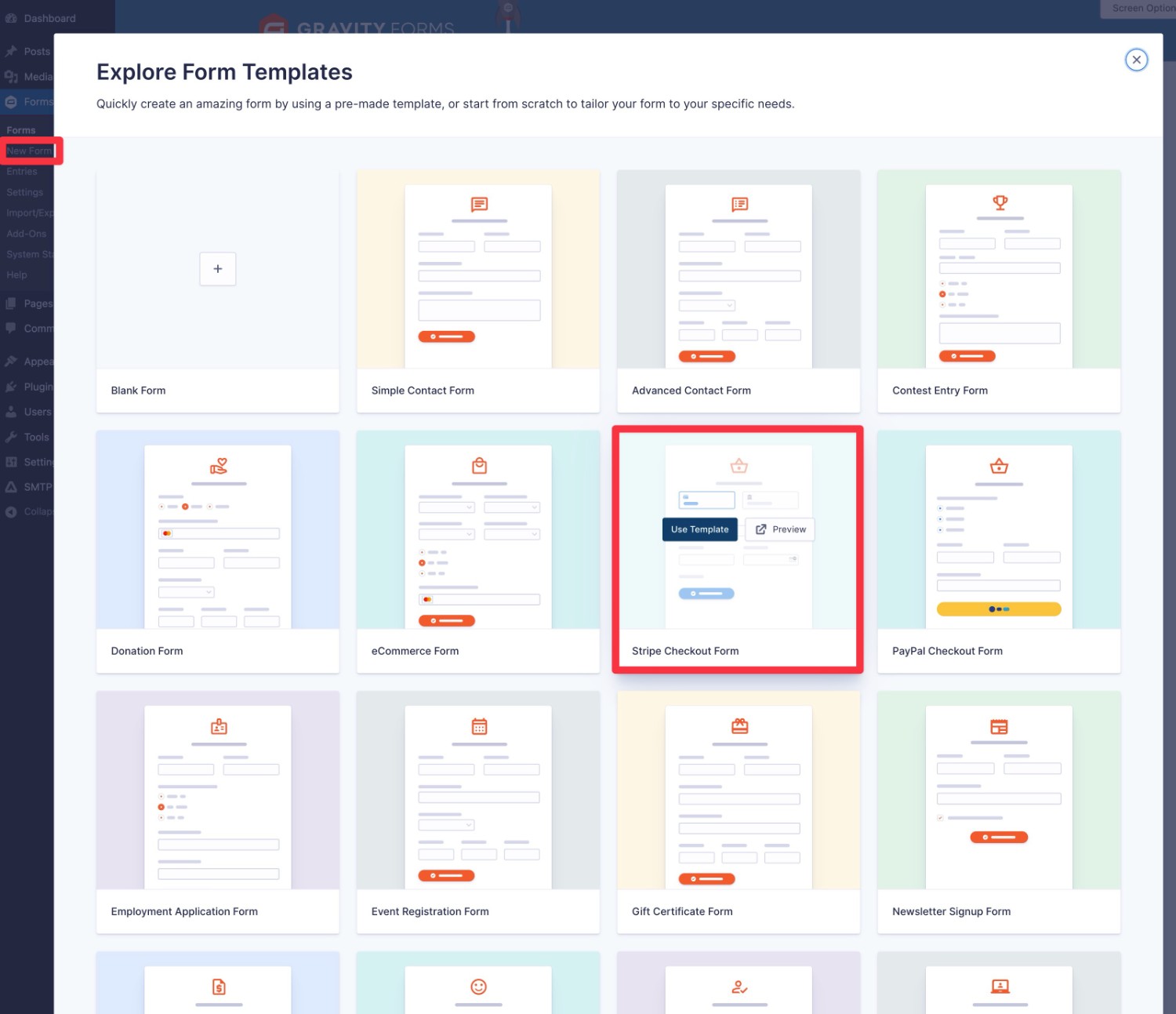 How to create your WordPress EPS payment form using a pre-made template