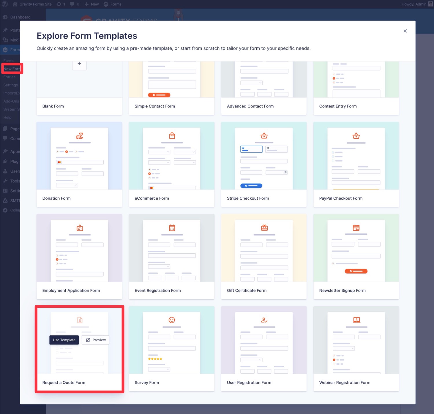 Create a form to connect to Salesforce