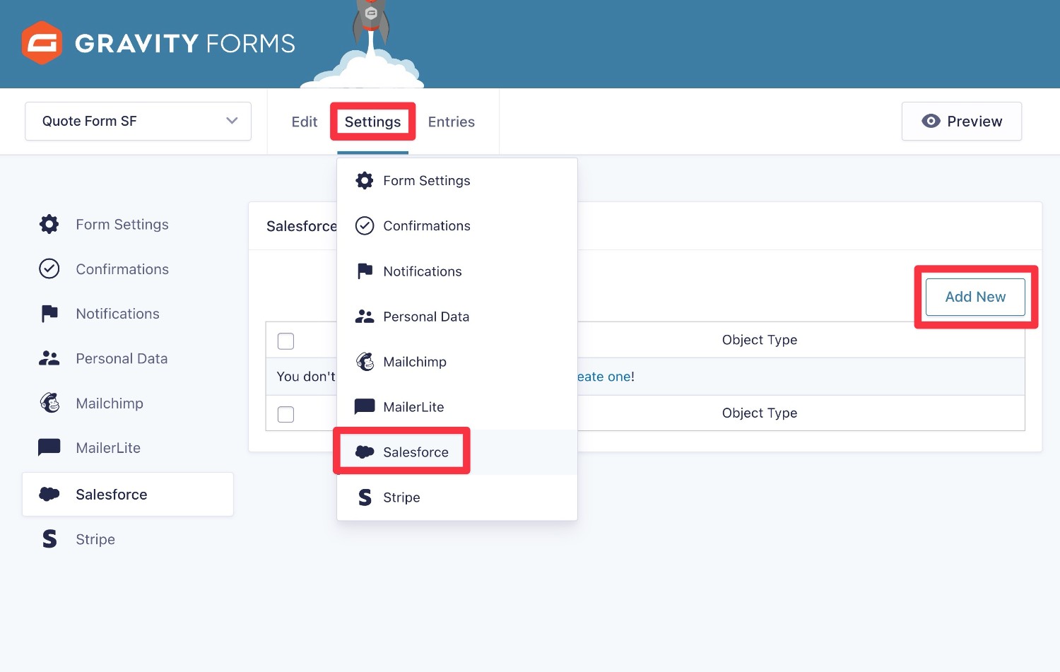 How to create a Gravity Forms Salesforce feed