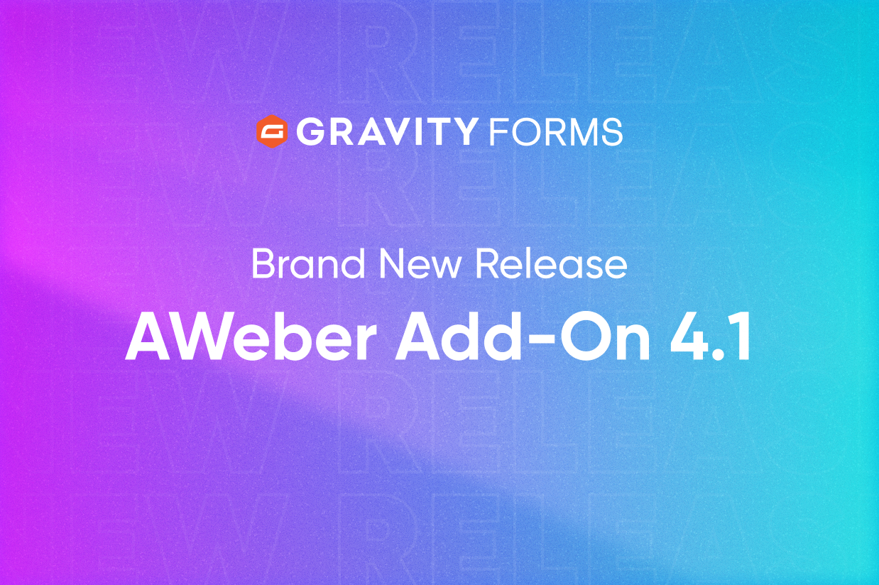 Brand New Release AWeber Add-On 4.1