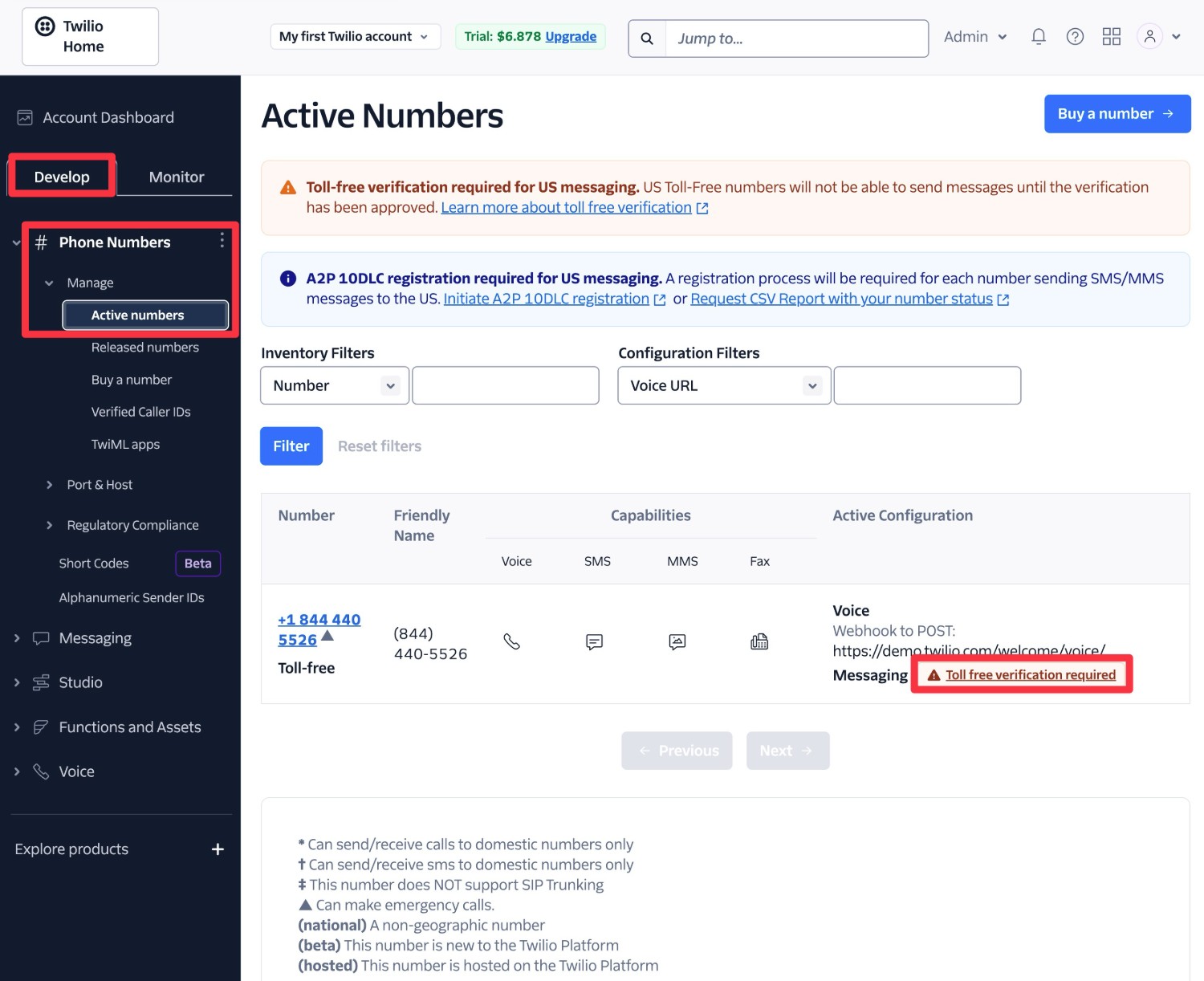 How to verify Twilio toll-free number